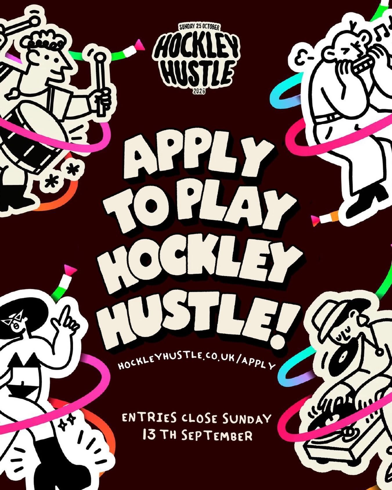 Calling emerging artists! Apply to play Hockley Hustle